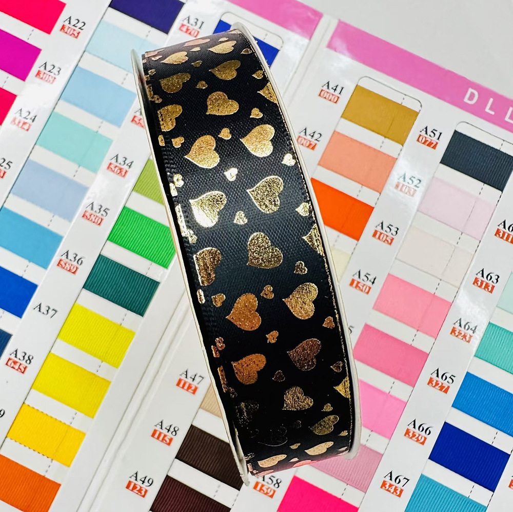 Fábrica de 2.5CM amor estampado cinta de regalo de día de San Valentín envasado de flores decoración de regalo de boda