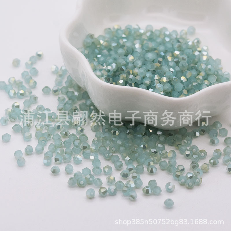 Màu xanh đậu và màu vàng / Hạt kim cương boutique 3mm (100 chiếc/gói)
