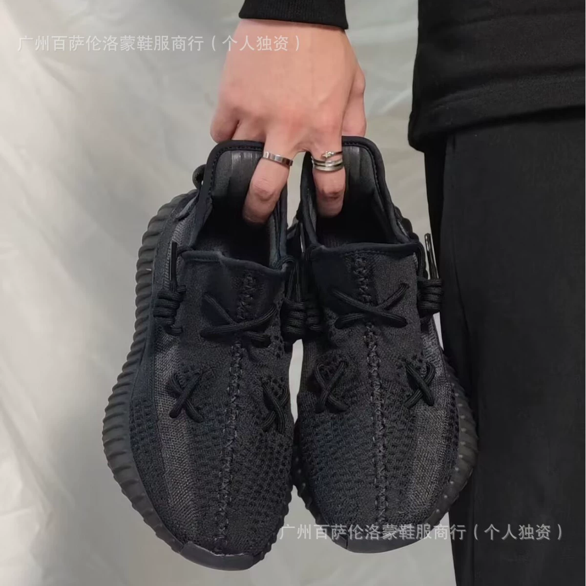 Кроссовки Putian Coconut 350 черные "Black Star Popcorn" действительно взрывные V2, унисекс, дышащие, плетёные для бега и активного отдыха