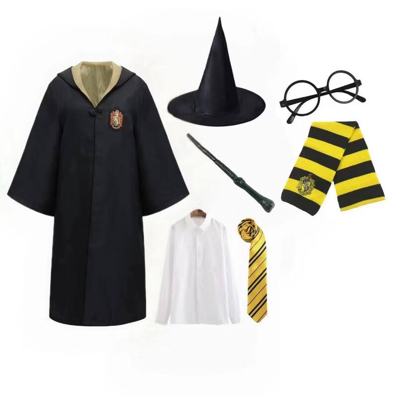 哈利波特服装cosplay魔法袍格兰芬多赫敏学院套装万圣节披风斗篷|undefined