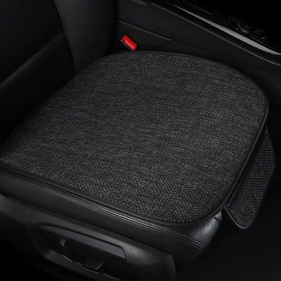 Seat cushion, seat cover four-season universal cotton and linen - 1-single-cushion-dark-night-black