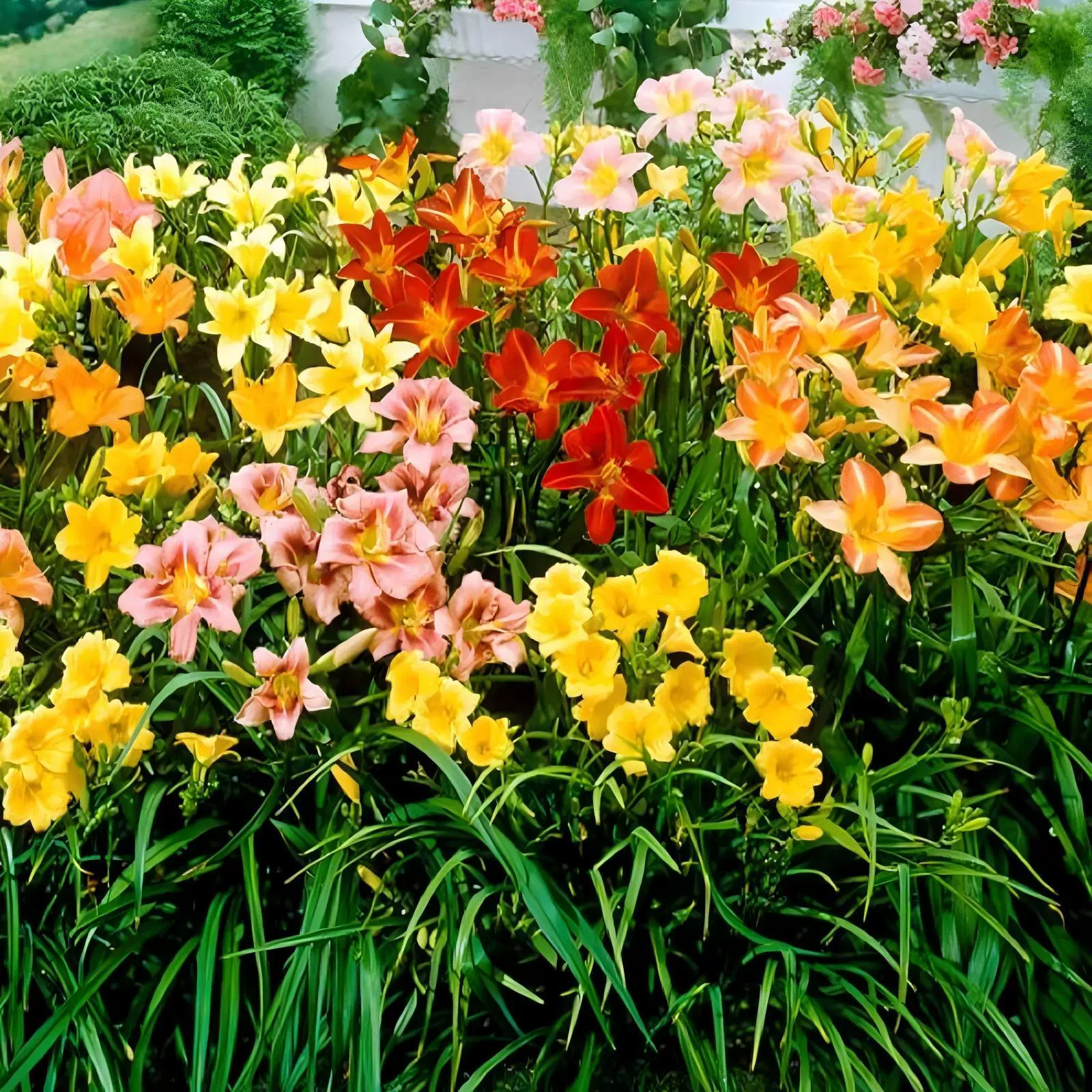 Семена цветов гемерокаллиса, золотая кукла гемерокаллис, морозостойкие многолетние семена цветов для озеленения внутреннего двора и цветы