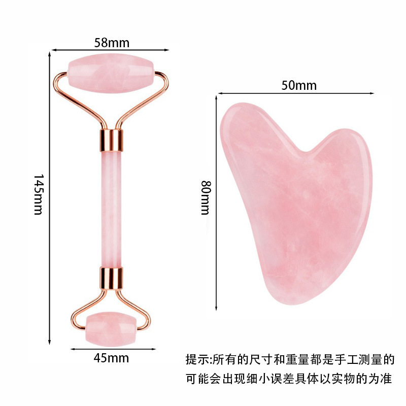 Polvo de cristal de polvo varita de masaje rollo de cristal de polvo facial jade doble cabeza masajeador de ojos al por mayor