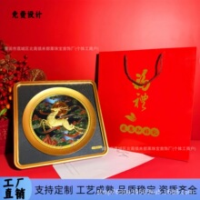 足金999中国风一路向上摆件立体画工艺品神鹿摆饰套装可定制批发