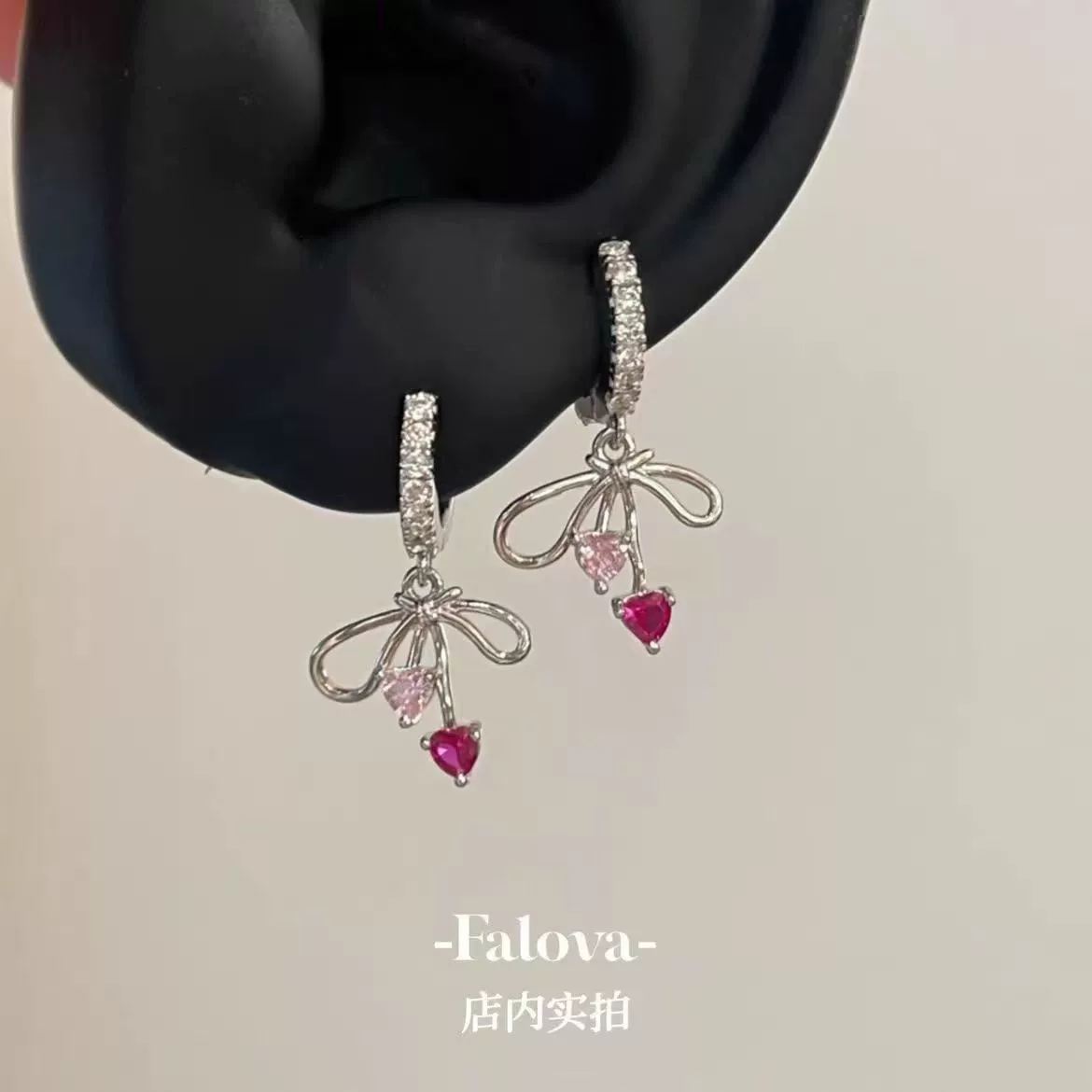 Милые серьги мелкого дизайна с бантом, тренд сезона