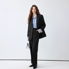 高级感西装套装女2025秋季新款宽松休闲西服气质通勤职业装两件套