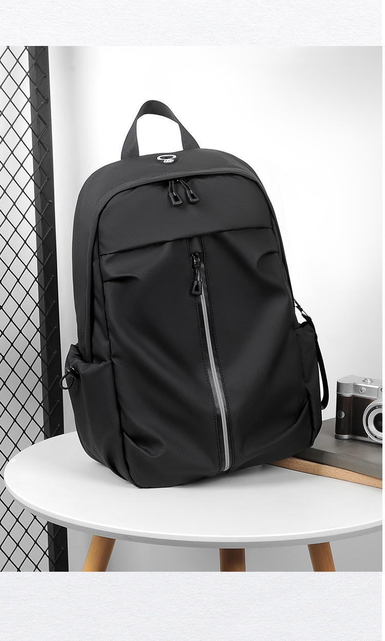 Waterproof Solid Color Business School Daily Laptop Backpack display picture 4