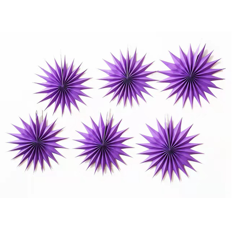 现货批发折纸扇花彩扇 ，亚马逊 儿童生日派对用品 多种颜色样式|undefined