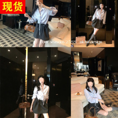 欧阳 8/25 20点【私服！PR*DA秀款】扭扭领系带衬衫