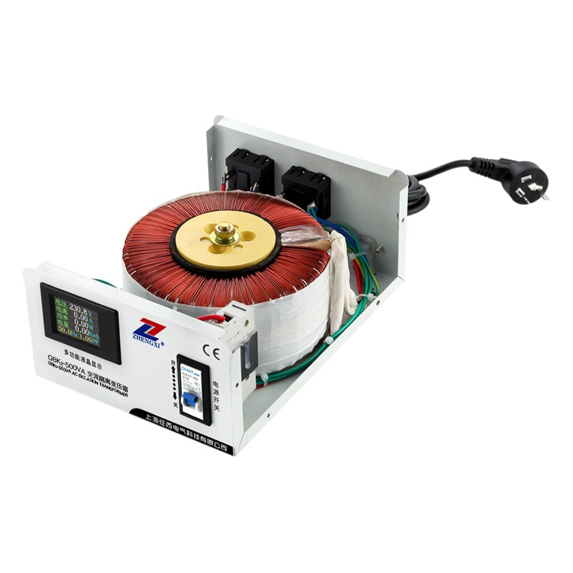 Однофазный изолирующий трансформатор 220В-220В, сухого типа, безопасный и помехозащищенный, для аудиоусилителей, тороидальный.