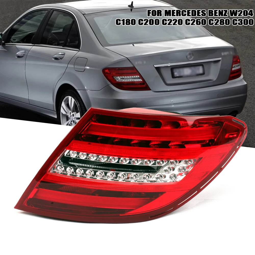 Suitable for Mercedes-Benz W204 C200 11-14 Model Tail Light Semi-Assembly, Brake Light, Reverse Light, Turn Signal Light