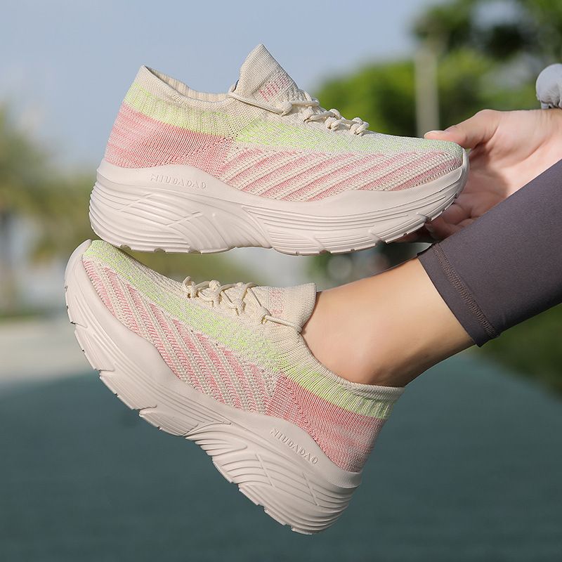 Niu Ba Dao Autumn Not Tired Foot Shoes Fitness Tracing Men's and Women's Same Parent-Child Running Square Dancing Shoes 235510