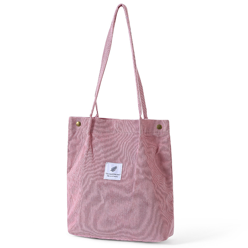 Versión coreana del bolso de lona de pana, bolso de almacenamiento portátil, bolso femenino, bolso de hombro de todo fósforo literario de gran capacidad, spot femenino al por mayor