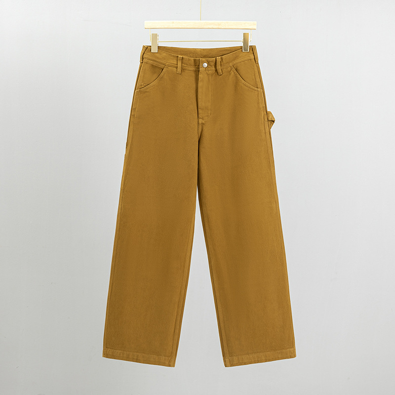 Japanese Style 45 Classic 908 Series Comfortable Satin Cotton Plain Casual Versatile Loose Cartoon Workwear Straight-Leg Pants