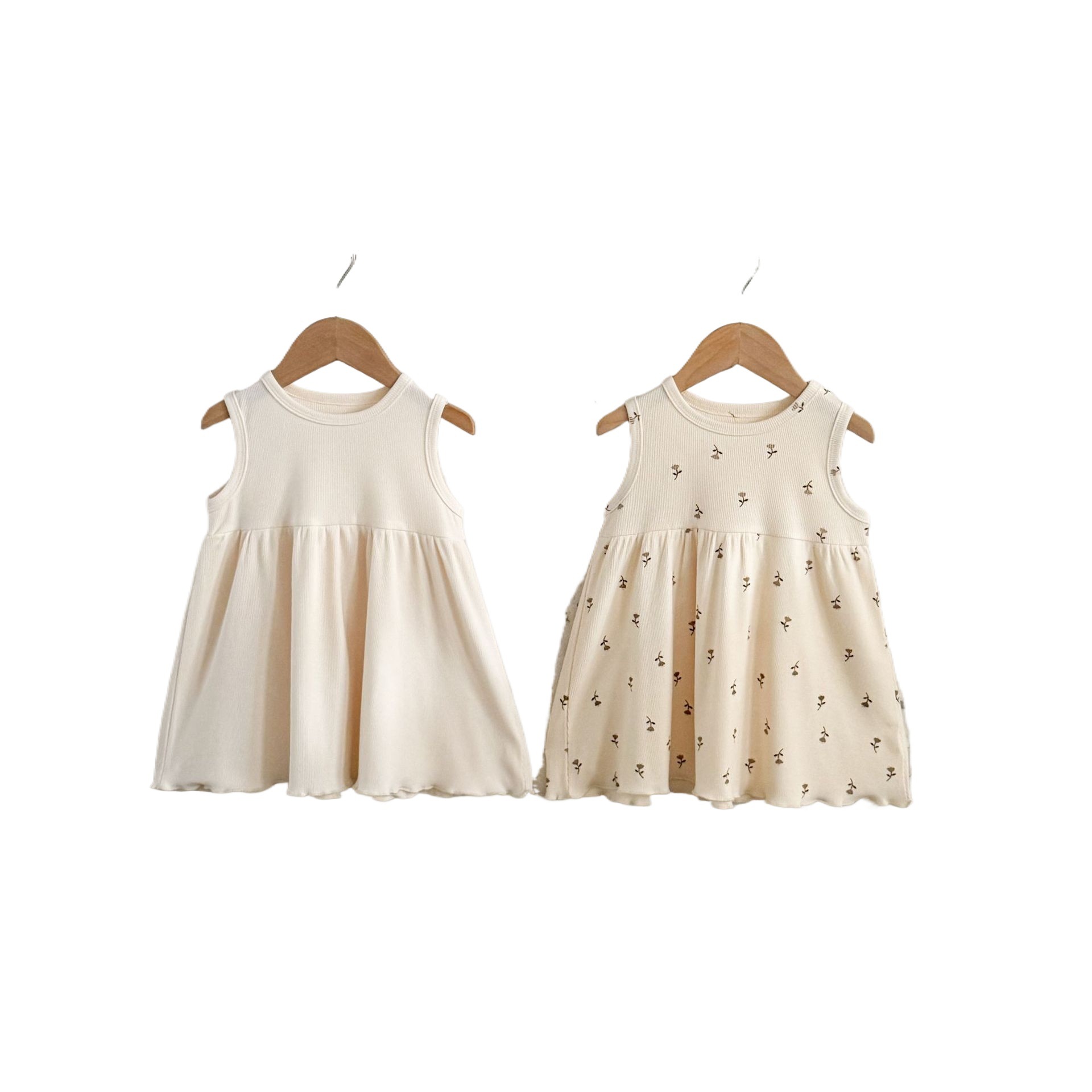 Ins niña bebé verano suave suelto lunares chaleco a rayas falda bebé bebé vestido transpirable de algodón puro