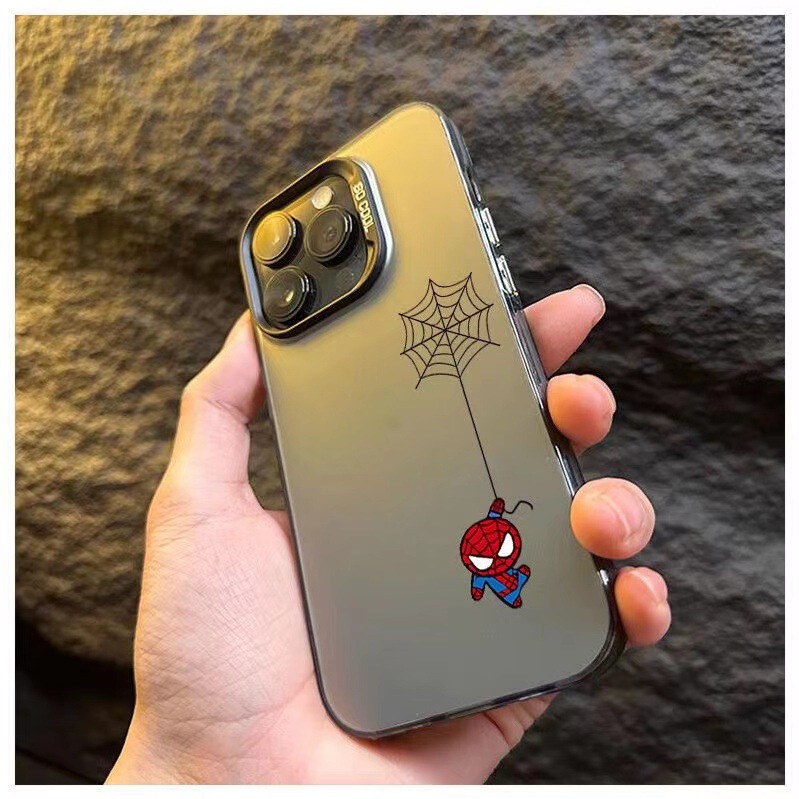 Anime Spider-Man Net Iphone17Promax Mobile Phone Case 16Plus Suitable for Apple 15 Anti-Fall 14 Hard 13