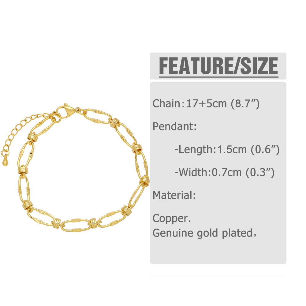 Fashion Geometric Copper Plating Bracelets 1 Piece