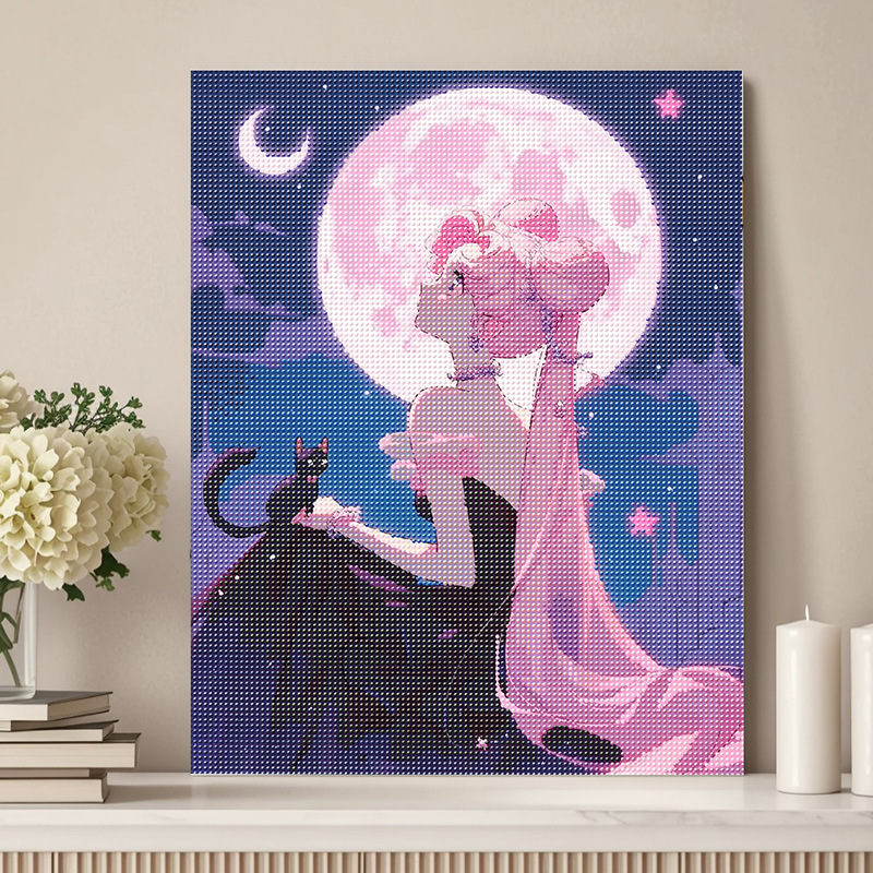 40*50 nueva serie de paisajes de animación transfronteriza pintura de diamantes niños adultos hechos a mano DIY con marco de pintura de diamantes en stock