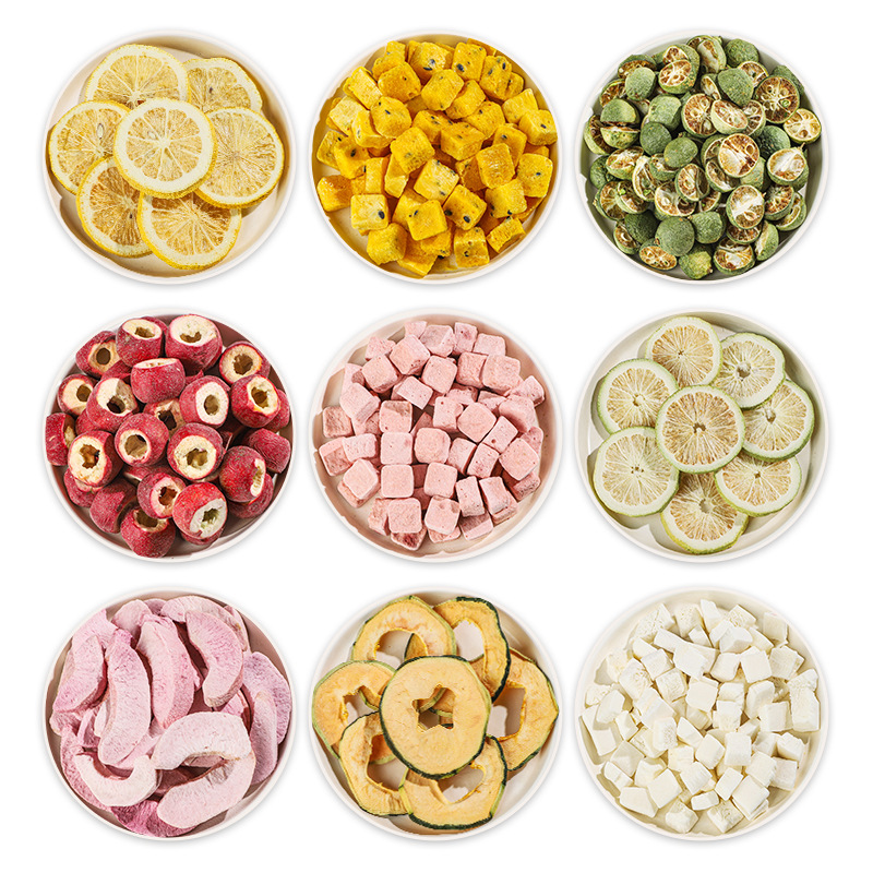 现货散装混合水果片冻干草莓百香果冷泡水果茶