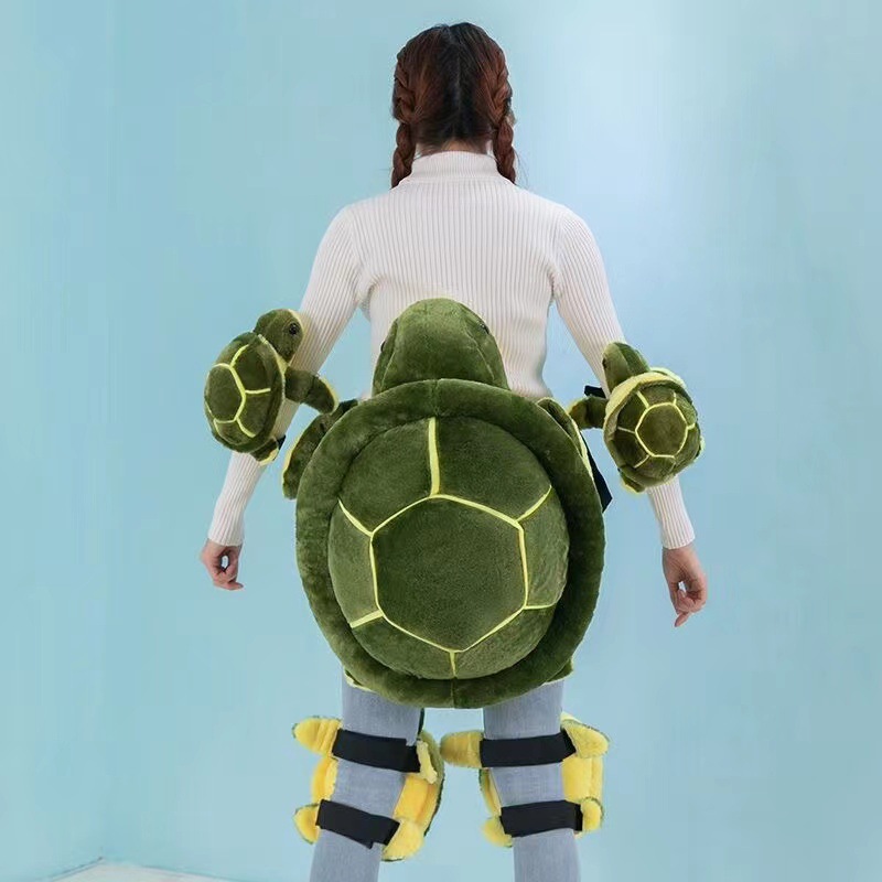 滑雪護具加厚護臀墊卡通加大小烏龜毛絨玩具護臀護膝防摔墊批發