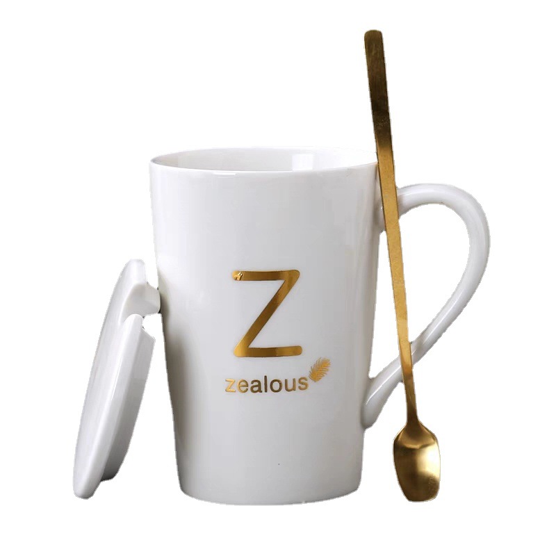 Tazas de cerámica de gran capacidad para hombres y mujeres con cubierta simple taza de café de leche de pareja de estudiantes taza de menú