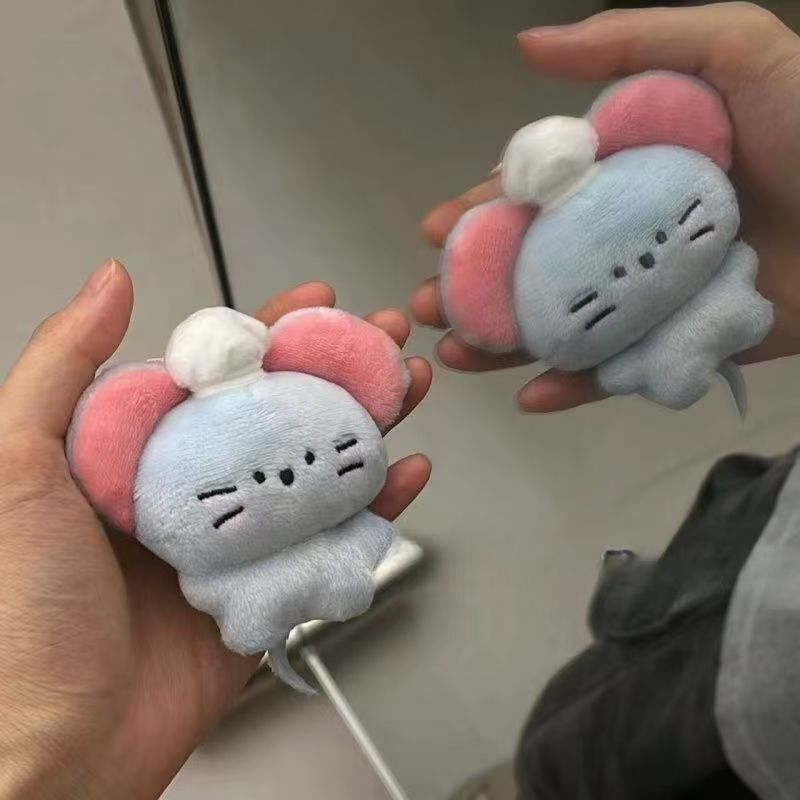 Cute Creative Doll Greedy Mouse Keychain Bag Pendant Gift Cartoon Doll Lucky Plush Student Pendant