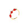 Fresh brand strawberry, cute one size ring for elementary school students, Korean style, on index finger
