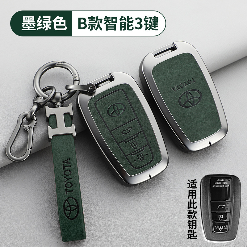 토요타 B타입 3버튼 다크 그린 + H 가죽 스트랩 + 말굽 버클