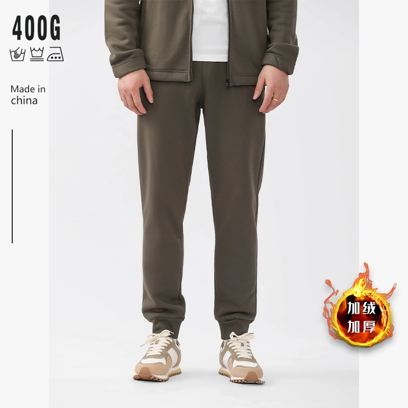 400 г бархатного утолщения фундамента тяжелые защитные брюки осенью и зимой волосатые свободные повседневные сплошные брюки для ног мужские