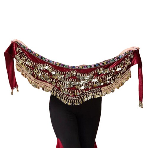 Waist Chain Belly Dance Belly Dance Waistband Multi-Coin Indian Dance Belt Performance Ring Amazon Wholesale Manufacturer