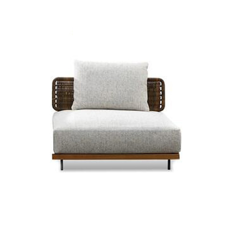 Sofá de madera maciza al aire libre patio Hotel ratán Villa ocio combinación jardín modelo muebles