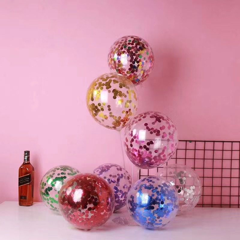 Красочный воздушный шар, блестки для ногтей, украшение из пены, оптовые продажи, 12 дюймов
