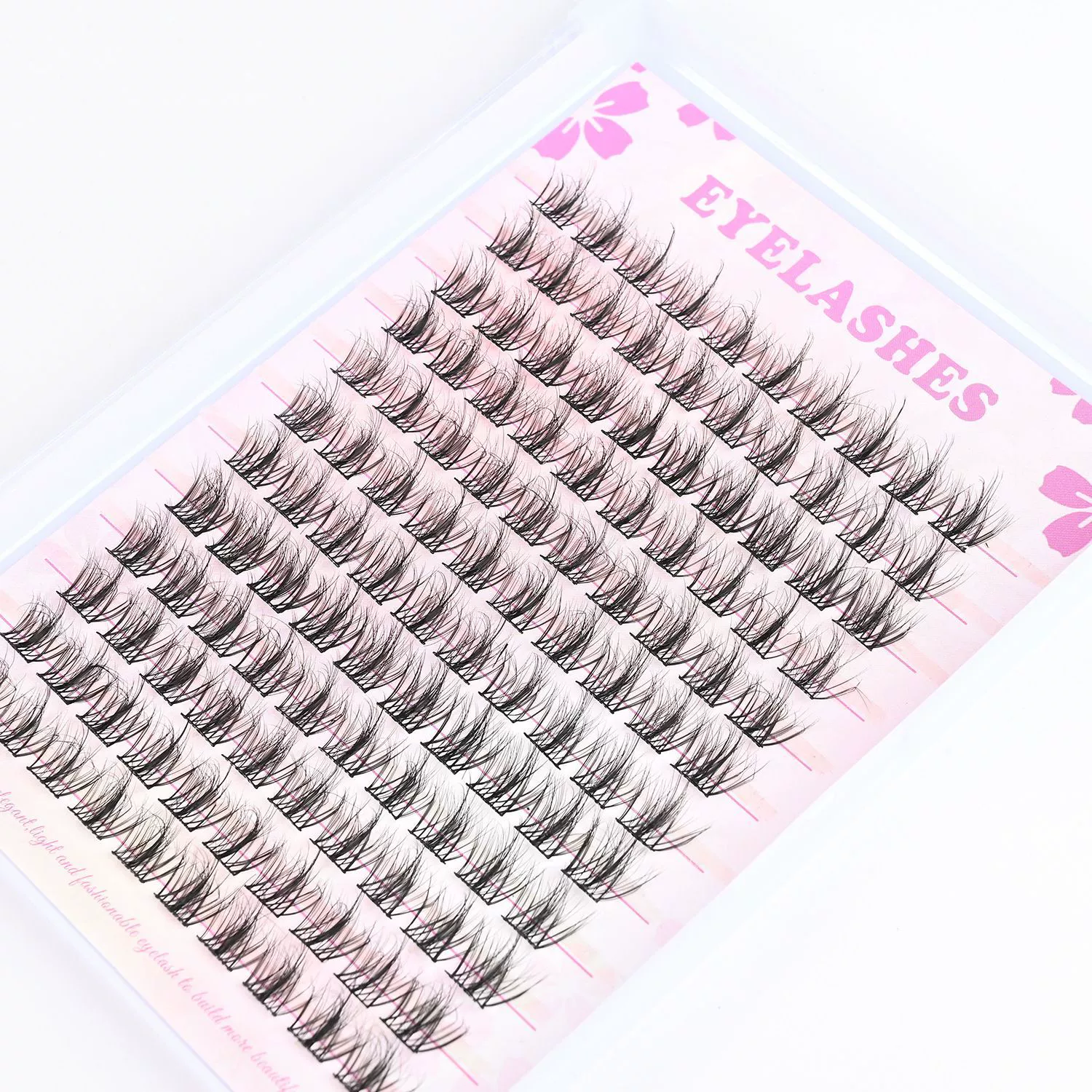 12 рядов больших мощностей fox-type oblique flying false eyelashes, natural simulation 5D baby curved lazy person trilogy eyelashes