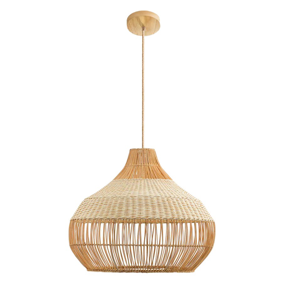 Lámparas de estilo japonés creativo ratán pantalla dormitorio restaurante B & B Zen salón de té Sudeste de Asia tejido araña