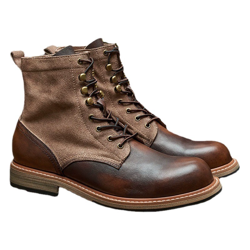 Винтажные Проблемные ботинки Martin Сапоги десантника Верхний слой воловьей кожи