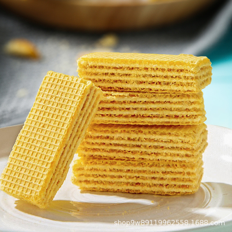 砂糖を添加していないトウモロコシの味の威化ビスケットは独立して包装します。