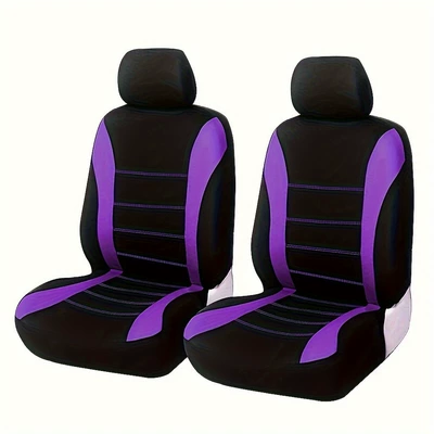 Universal seat cover — Single Seat 2-Piece Set + Double - purple-2-piece-set-front-single-seat