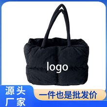 2025新款腋下包女大容量柔软充棉枕头羽绒包百搭单肩手提托特包