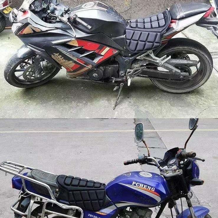 Thickened Motorcycle Scooter Cushion Breathable Soft Shock-absorbing Cushion Rider Electric Car Rain-proof Sunscreen Cushion