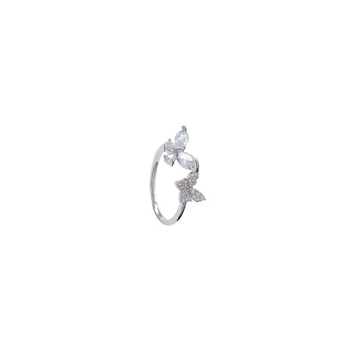 Super fairy open adjustable ring for women Korean Dongdaemun cold wind butterfly index finger ring ring cold wind tail ring