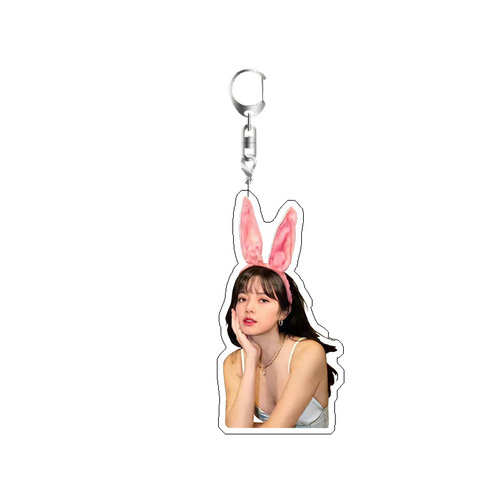 LISA Acrylic Double-Sided Layered School Bag Charm Blackpink Decor Celebrity Merchandise Fan Gift