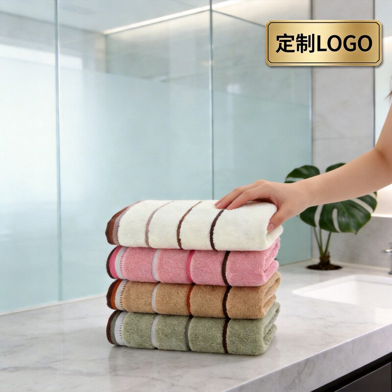 Jacquard Pure Cotton Towel Wholesale Supermarket Towel Gift Home Thickened Absorbent Advertising Embroidered Logo Couple Face Towel