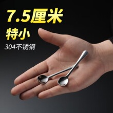 304不锈钢创意调味勺甜品勺子药勺盐罐勺7.5厘米家用迷你勺子批发