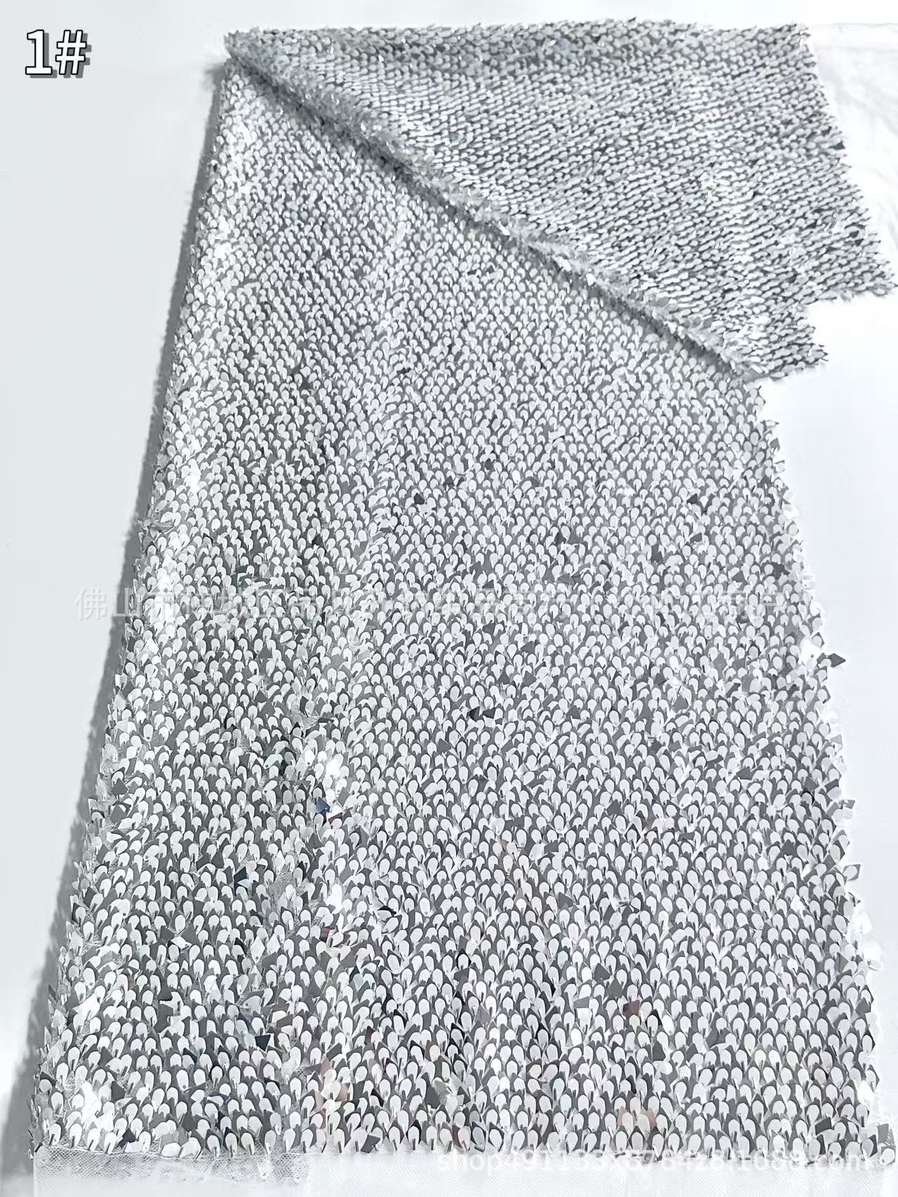 Fabricante al por mayor escamas de pescado sequin bordado tela cena brindis vestido de baile vestido de fiesta tela