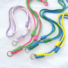 新款彩色编织长挂绳 尼龙绳可调节挂脖长绳各种证件手机壳通用