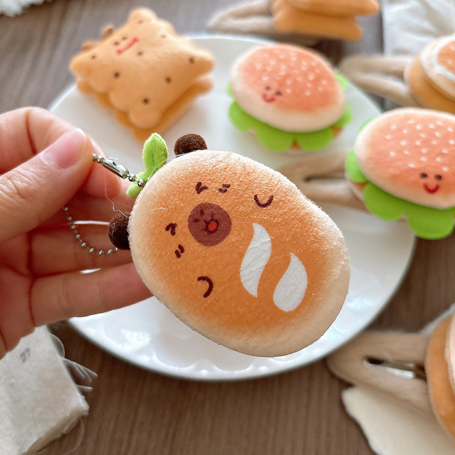 18g Weight Hair Clip Hair Accessories Type pendant Quantity Anniversary Occasion Hamburger Pattern All Seasons Season Kid'S Gender Casual, Cute, Sweet Style Casual Cute Sweet Kid'S Hamburger Cloth Hair Clip 无