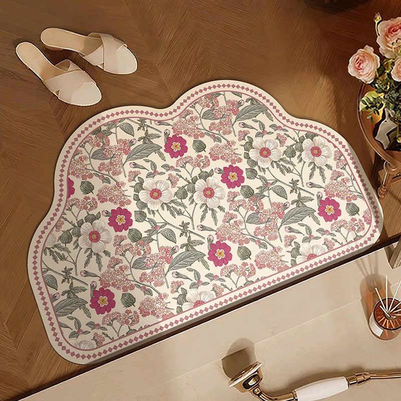 Diatom Mud Floor Mats Are Easy to Care For, Bathroom Floor Mats, Household Toilet Door Absorbent Non-Slip Mats, Factory Direct Supply