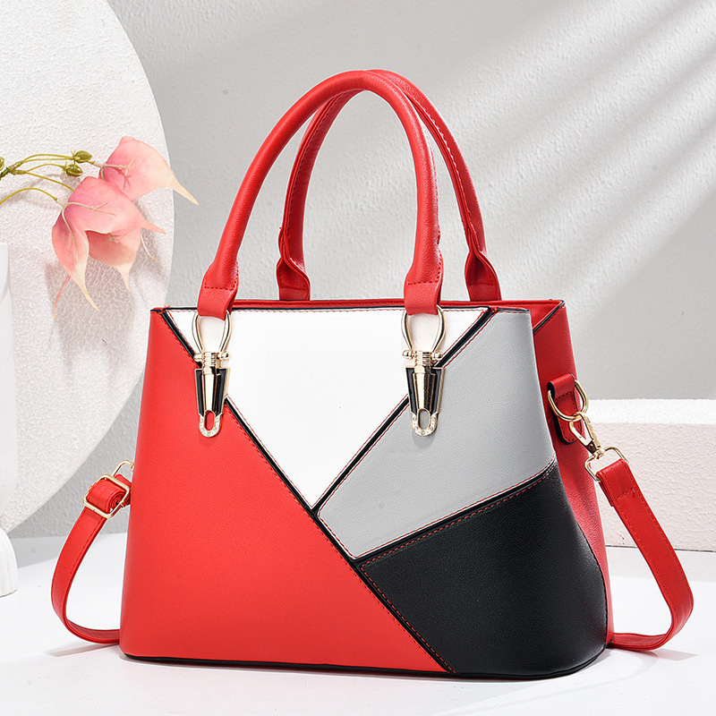 Bolso de Mujer de Gran Capacidad, Estilo Color Block, Nuevo Modelo 2025, Fabricante de Taizhou, Éxito de Ventas en Comercio Exterior Transfronterizo