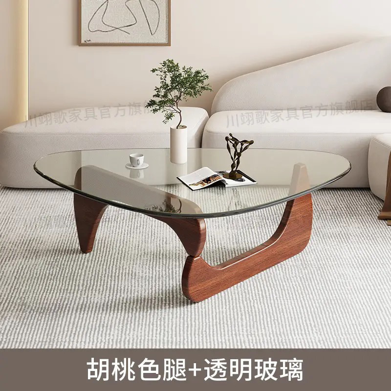 투명유리 + 호두색 다리