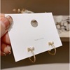 Design earrings from pearl, internet celebrity, 925 sample silver, 2023 collection, trend of season